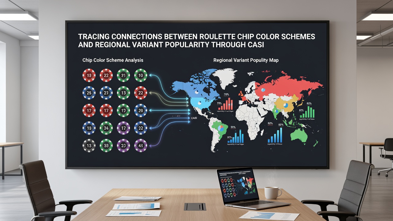 Casino archival ledgers and chip samples illustrating regional color usage patterns